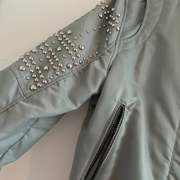 DOMA Studded Aviator Bomber Jacket Small - Picture 2 of 4